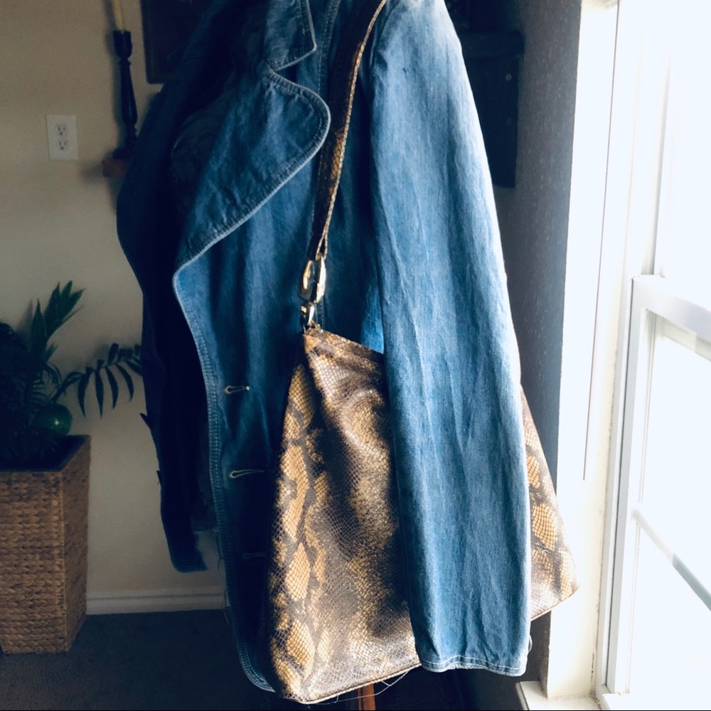 Python Hobo Shoulder Bag / Rare! - image 3